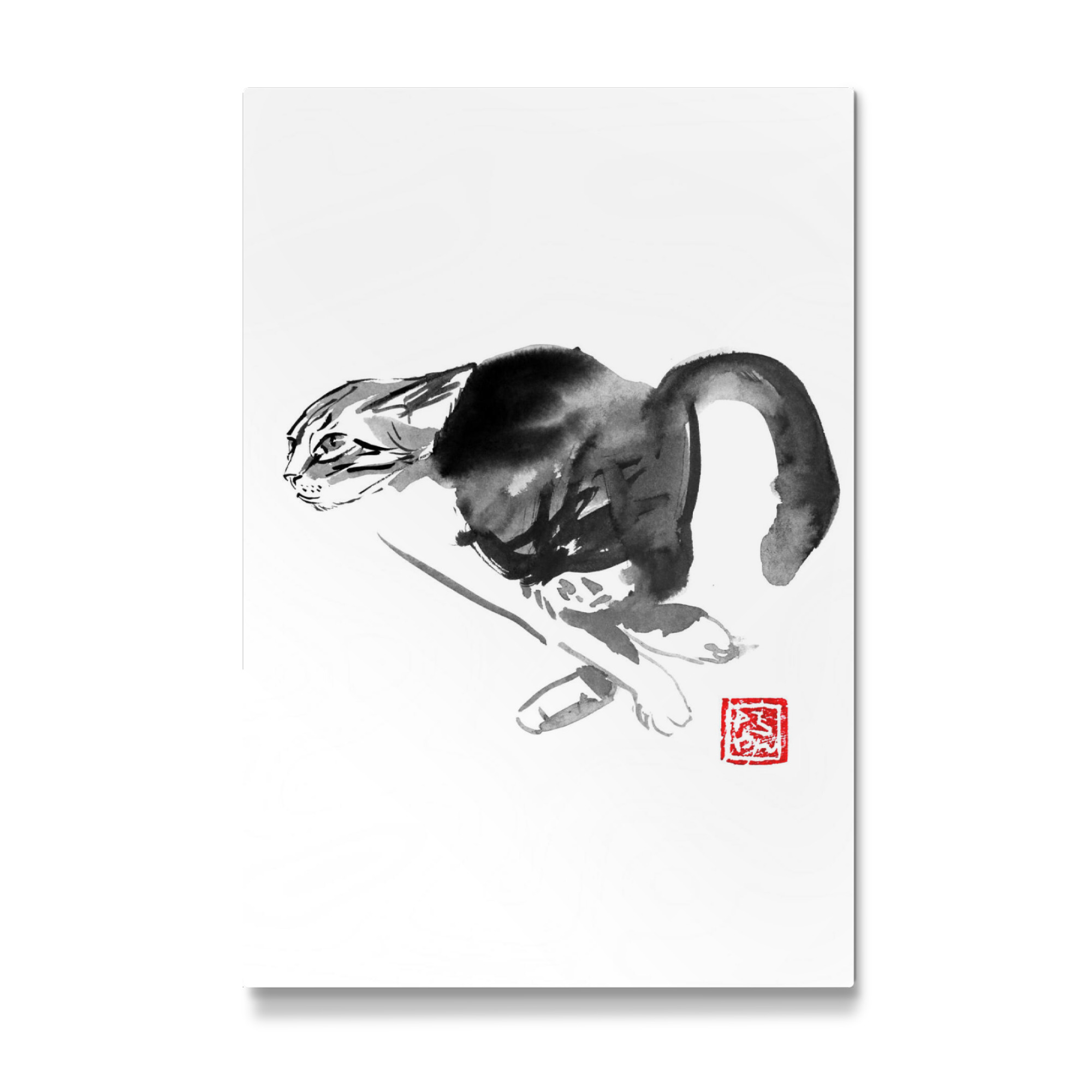 Galerie-Print "Running cat" 75x50 cm artboxONE