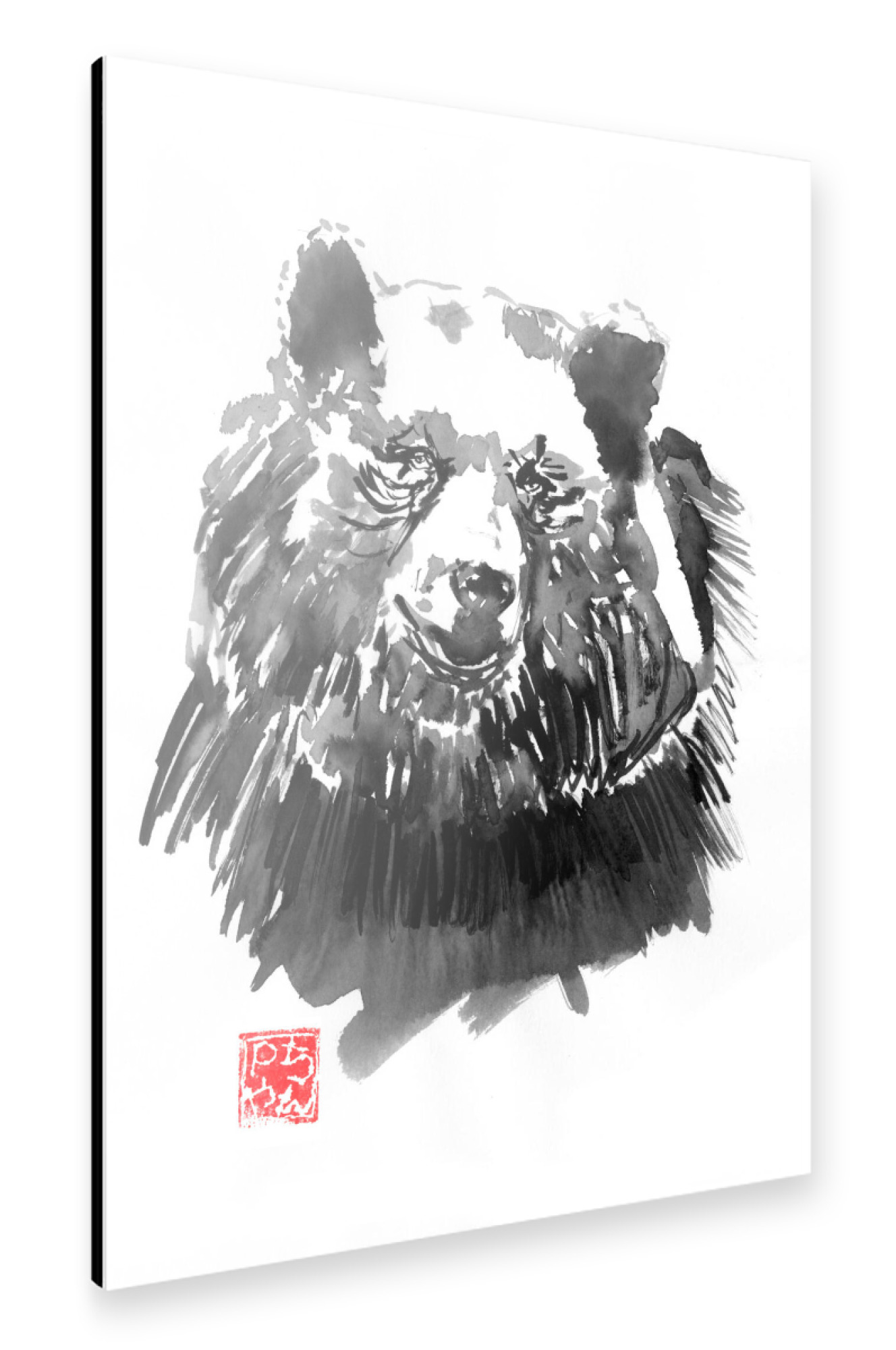 Alu-Dibond "Bear in the water" 75x50 cm artboxONE