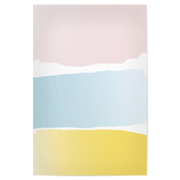 Poster "Beachtime" artboxONE - Abstrakt,Reise / Strand und Meer - Pastell,Sommer,Summer,Light,Summertime,Stripes,Sanft,Fading,Abstract