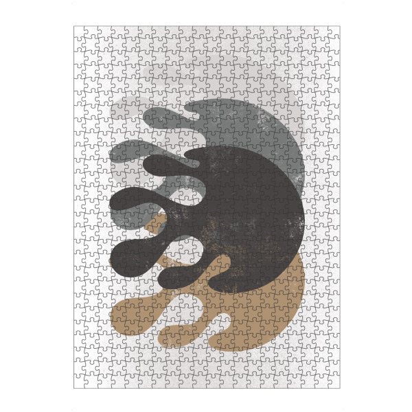 artboxONE Puzzle "Splashes Abstract" artboxONE - Abstrakt - Gold,Grey,Brown,Abstract,Splash,Plastic,Texture,Minimal - Bild gold