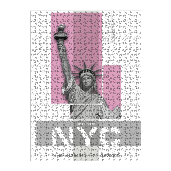 artboxONE Puzzle "NYC Freiheitsstatue | pink" artboxONE - Städte / New York