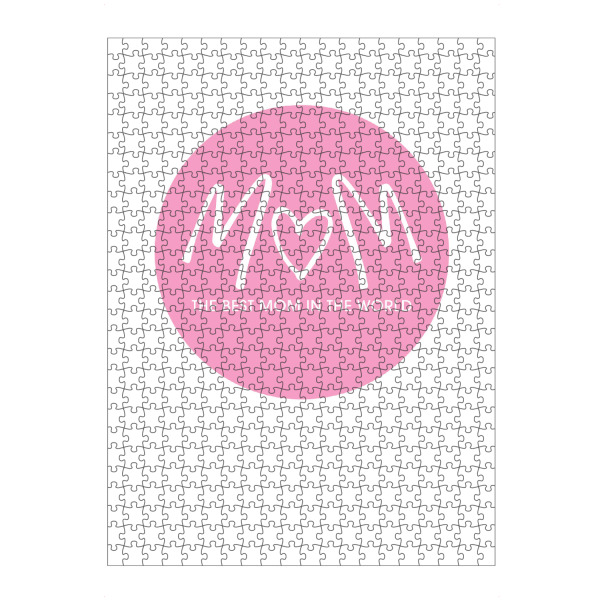 Puzzle Ravensburger "Best mom in the world, circle" artboxONE - Typografie,Geometrie,Liebe,Buchstaben,Für Mama
