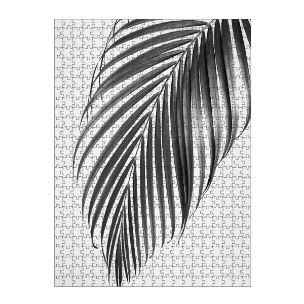 Puzzle Ravensburger "Palm Leaf - Black & White" artboxONE - Natur,Reise,Floral,Schwarzweiß,Für Mama,Für Papa