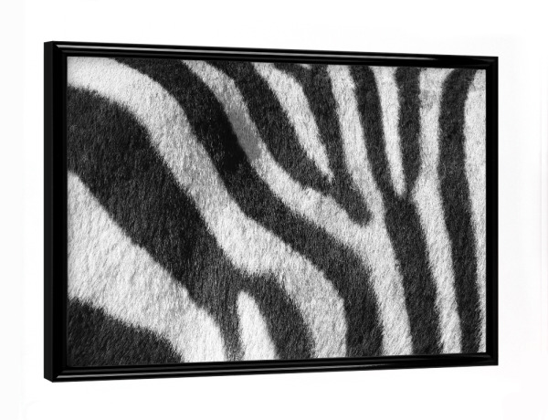 Poster mit schwarzem Rahmen "Zebra Muster C" artboxONE - Tiere,Abstrakt,Schwarzweiß,Reise / Afrika - Zebra,Muster,Fell,Afrika