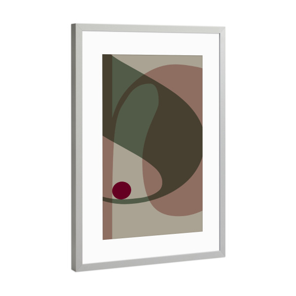 Poster mit Rahmen Silber "Typo 3 rosa green" artboxONE - Typografie,Abstrakt,Fiktion,Für Mama,Für Papa