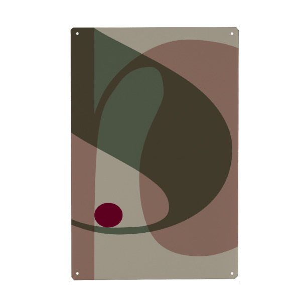 Metall Poster "Typo 3 rosa green" artboxONE - Typografie,Abstrakt,Fiktion,Für Mama,Für Papa