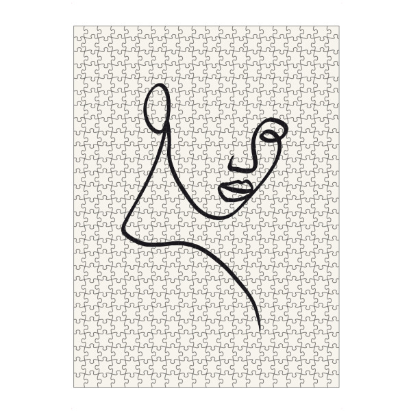 artboxONE Puzzle "Minimalist Line" artboxONE - Abstrakt,Menschen,Schwarzweiß - One line,Line art,Drawing,Minimalist - Bild one line