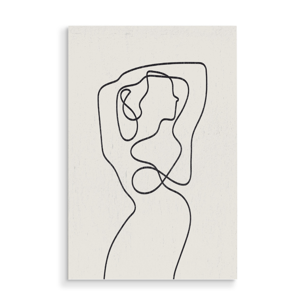 One Line Drawing Woman Als Holzbild Bei Artboxone Kaufen
