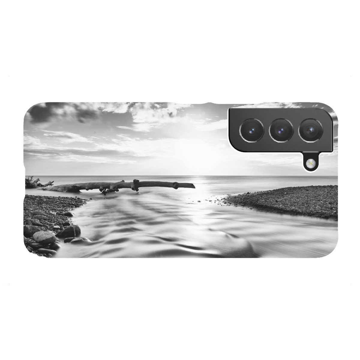 "Flußmündung am Meer schwarzweiß"für Samsung Galaxy - Premium-Case Handyhülle artboxONE