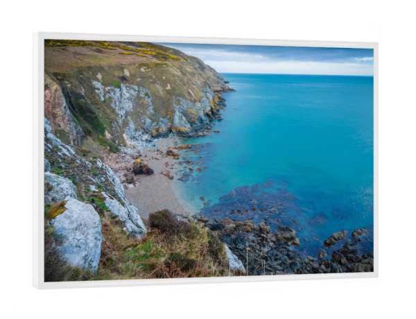 Poster mit weißem Rahmen "Howth - Irland" artboxONE - Natur - Steilküste,Landschaft,Europa,Europa,Meer