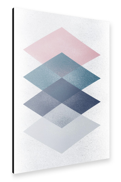 Alu-Dibond "Four Rombic Shapes" 30x20 cm artboxONE