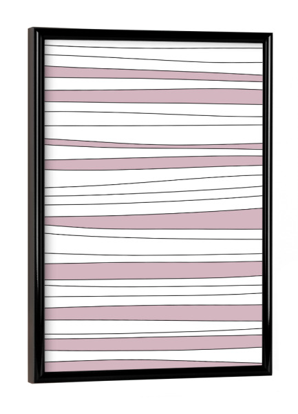 Poster mit schwarzem Rahmen "Purple lines" artboxONE - Abstrakt,Geometrie