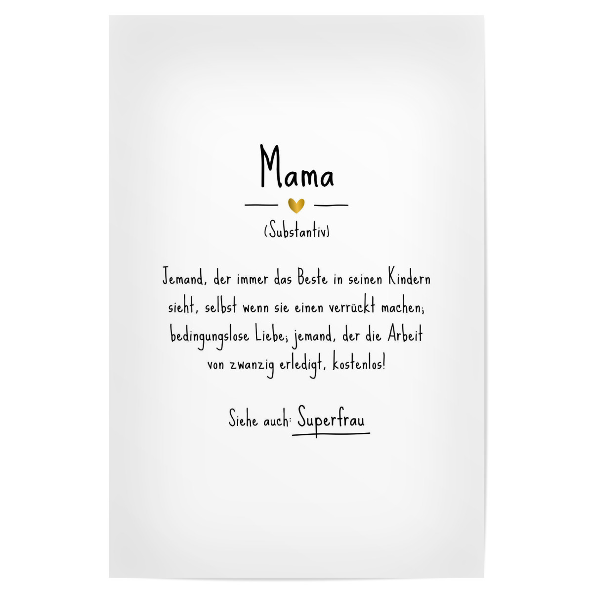 Mama Definition De Als Poster Bei Artboxone Kaufen