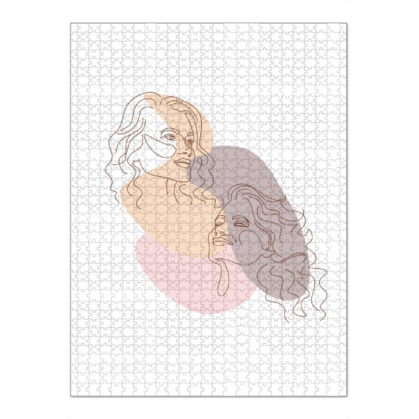 Puzzle Ravensburger "Fashion Girls Abstract" artboxONE - Fashion,Für Mama - Frau,Silhouette,Modern - Bild frau