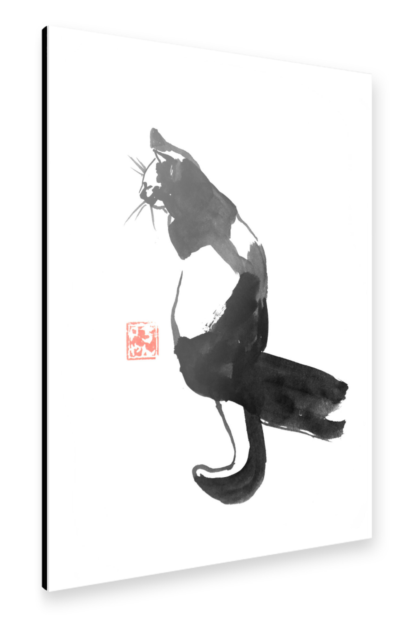 Alu-Dibond "Shadow cat" 75x50 cm artboxONE