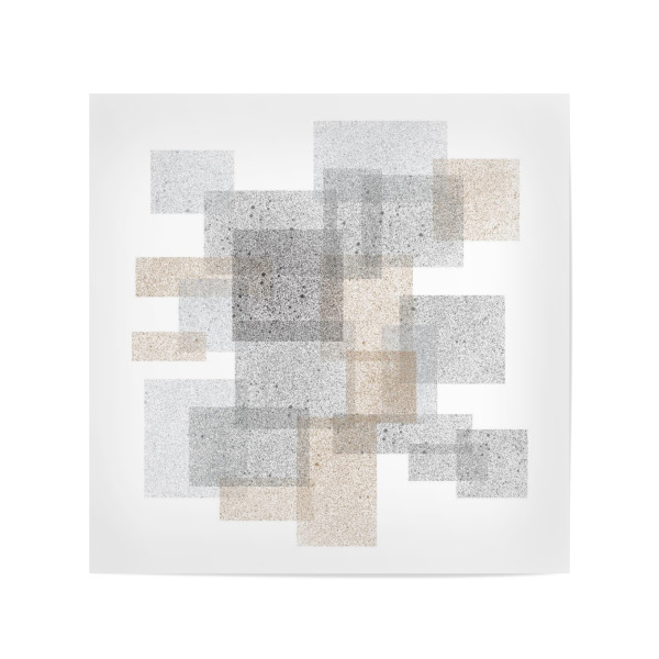 Poster 20x20 cm "Golden and grey rectangles" artboxONE - Abstrakt - Gold,Grey,Rectangle,Minimal,Mild,Pale