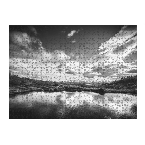 Puzzle Ravensburger "Schwarzweiß" artboxONE - Natur,Schwarzweiß - Senja,Schwarzweiß,Norwegen - Bild senja