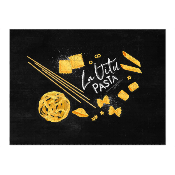 Puzzle Ravensburger "La vita pasta chalk" artboxONE - Essen & Trinken