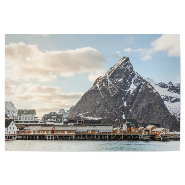 Poster "Sunny day in Lofoten" artboxONE - Reise - Lofoten,Norwegen,Fischerdorf