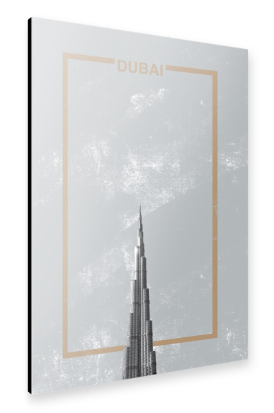 Alu-Dibond "Dubai Grey" 30x20 cm artboxONE