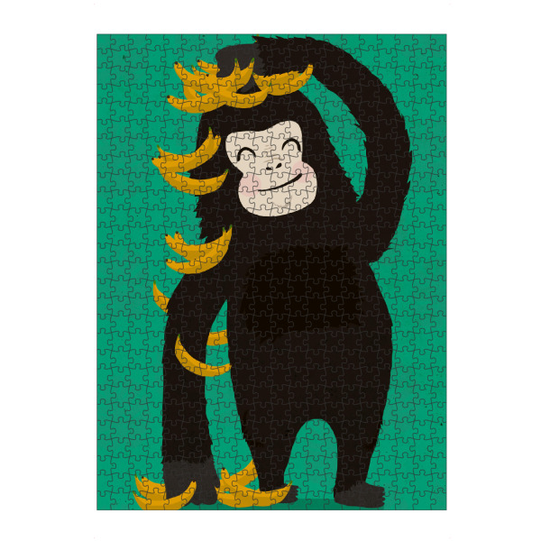 artboxONE Puzzle "Bananendusche (Version grün)" artboxONE - Für Kinder,Tiere,Lustig