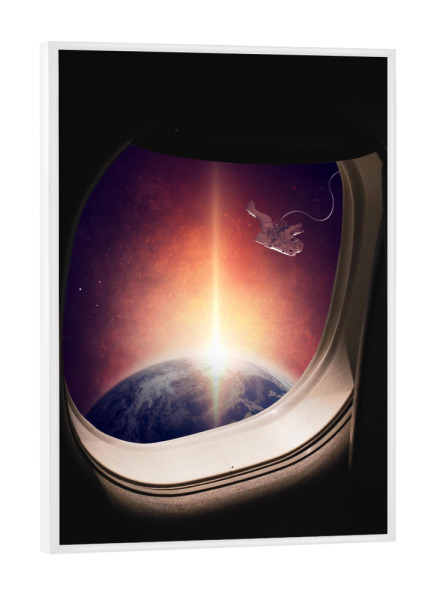 Poster mit weißem Rahmen "Reise durchs Universum" artboxONE - Galaxy