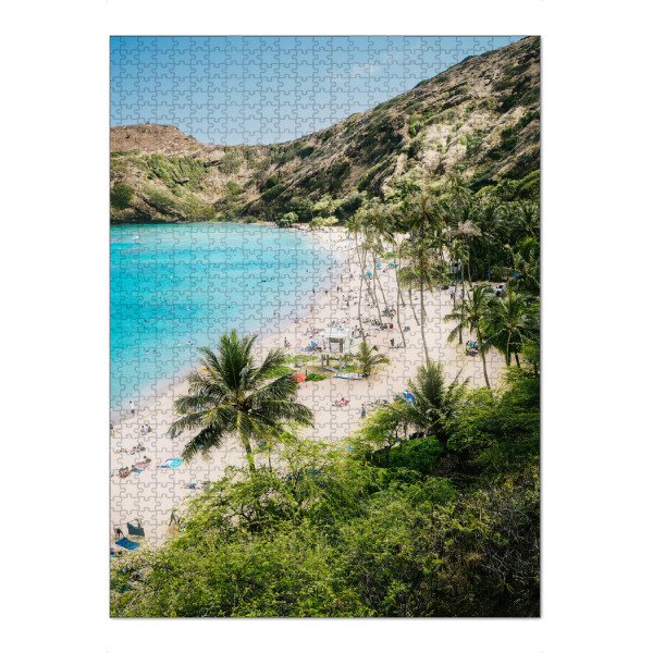 Puzzle Ravensburger "Hanauma Bay" artboxONE - Reise / Strand und Meer - Meer,Usa,Hawaii,Oahu,Bucht,Strand,Insel,Palmen,Amerika - Bild meer