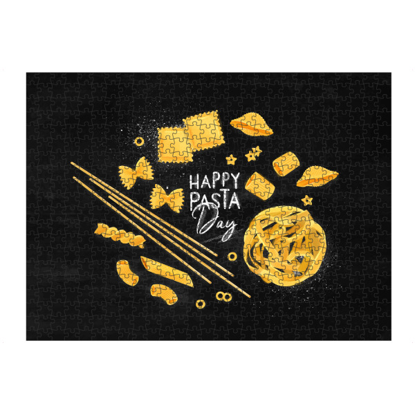 Puzzle Ravensburger "Happy pasta day chalk" artboxONE - Essen & Trinken
