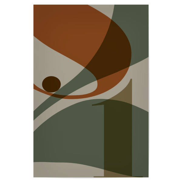 Poster "Typo 2 green orange" artboxONE - Typografie,Abstrakt,Buchstaben