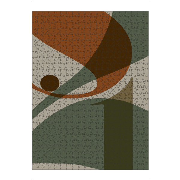 Puzzle Ravensburger "Typo 2 green orange" artboxONE - Typografie,Abstrakt,Buchstaben