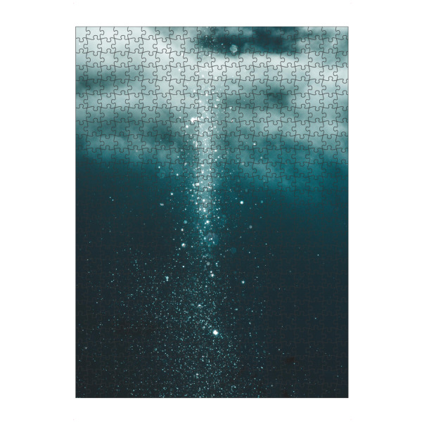 Puzzle Ravensburger "Mystic Falls" artboxONE - Natur - Snow,Glitter,Sparkle,Cloud,Air,Xmas,Christmas,Light,Light blue,Night,Sky - Bild snow