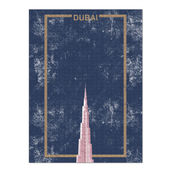 Puzzle Ravensburger "Dubai Pink Blue" artboxONE - Typografie,Reise,Architektur,Städte / Dubai