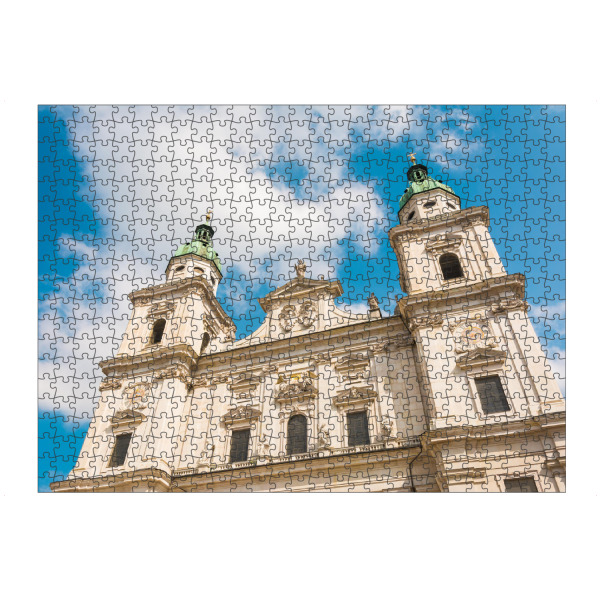 Puzzle Ravensburger "Dom in Salzburg unter Wolken" artboxONE - Städte - österreich,Stadt,Bauwerk,Europa - Bild österreich