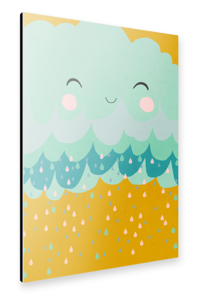 Alu-Dibond "Happy rain" 30x20 cm artboxONE