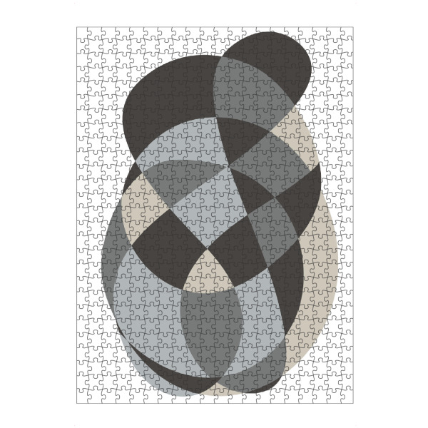 Puzzle Ravensburger "Abstraction in Grey colors" artboxONE - Abstrakt - Abstract,Grey,Biege,Black,White,Rounded - Bild abstract