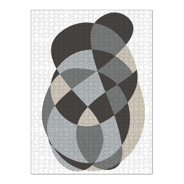 Puzzle Ravensburger "Abstraction in Grey colors" artboxONE - Abstrakt - Abstract,Grey,Biege,Black,White,Rounded - Bild abstract