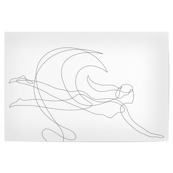 Poster 30x20 cm "Diver Girl" artboxONE - Menschen,Sport - Woman,Diver,Sports,Swim,Swimming,Beach,Wave