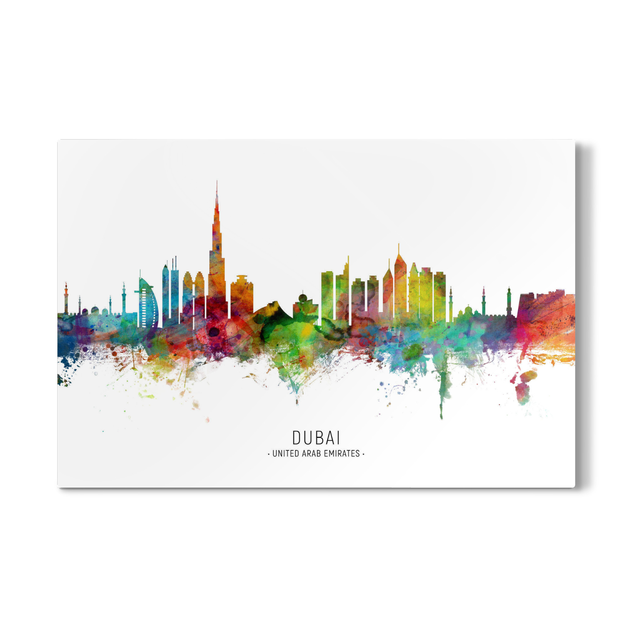 Galerie-Print "Dubai Skyline txt" 75x50 cm artboxONE