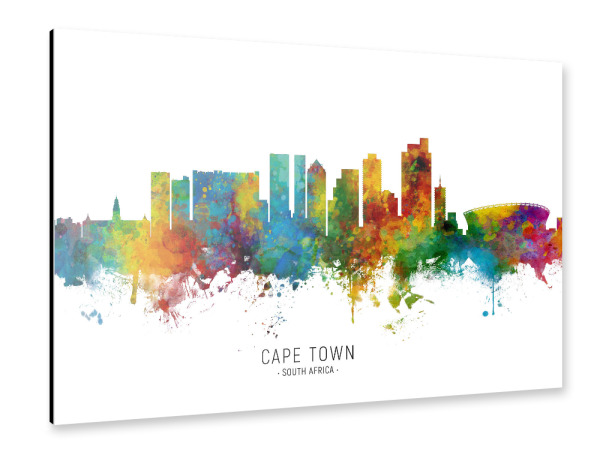 Alu-Dibond "Cape Town South Africa Skyline txt" 30x20 cm artboxONE