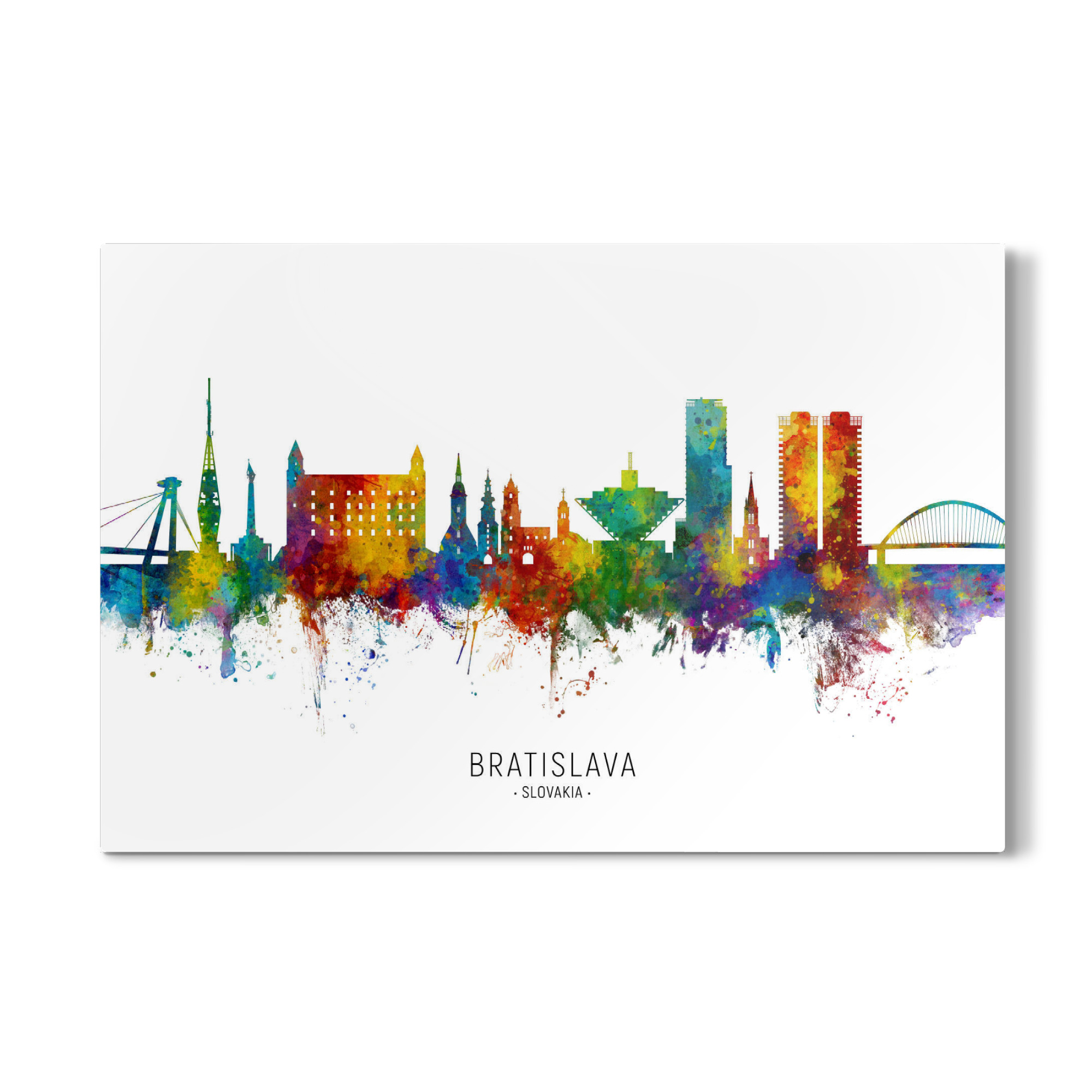 Galerie-Print "Bratislava Slovakia Skyline txt" 30x20 cm artboxONE