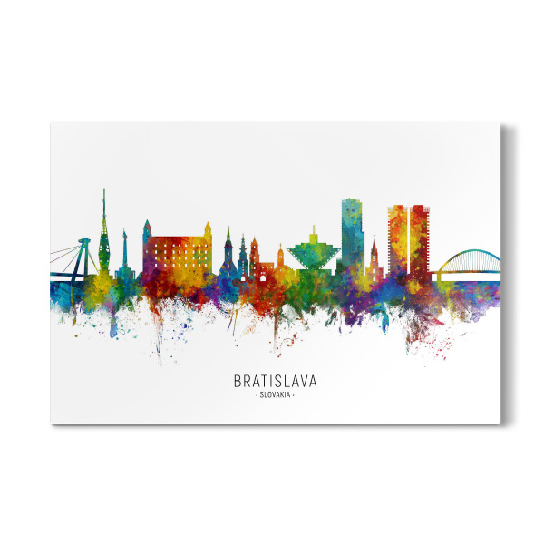 Galerie-Print "Bratislava Slovakia Skyline txt" 30x20 cm artboxONE