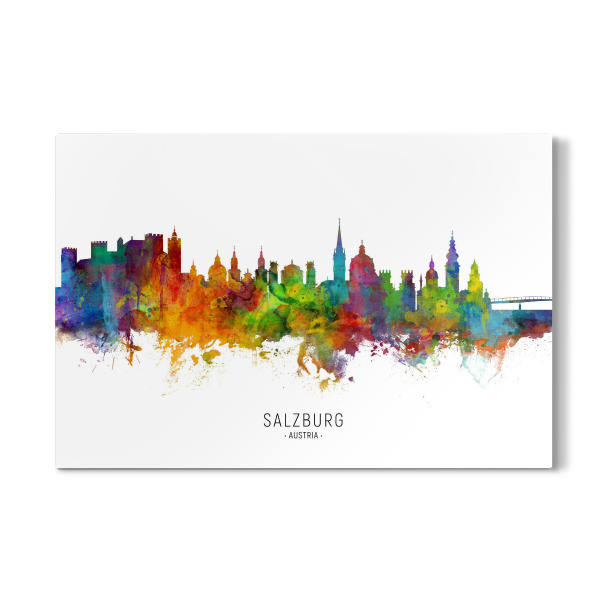 Galerie-Print "Salzburg Austria Skyline txt" 30x20 cm artboxONE
