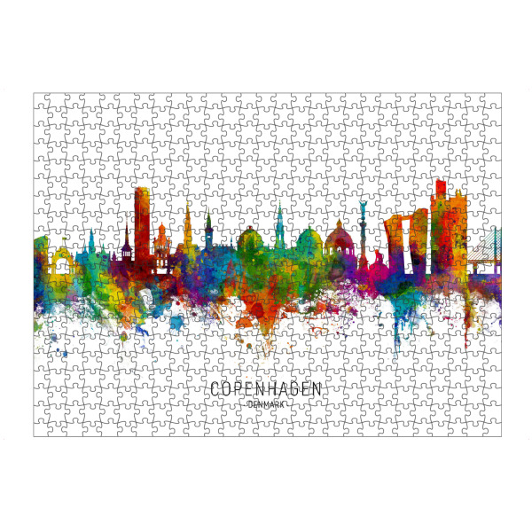 artboxONE Puzzle "Copenhagen Denmark Skyline txt" artboxONE - Städte / København