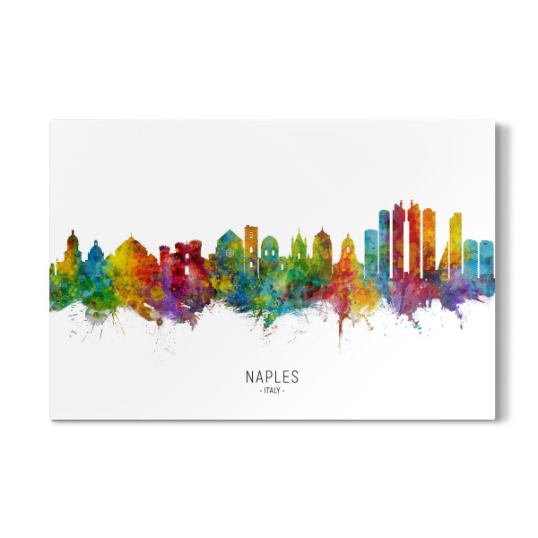 Galerie-Print "Naples Italy Skyline txt" 30x20 cm artboxONE