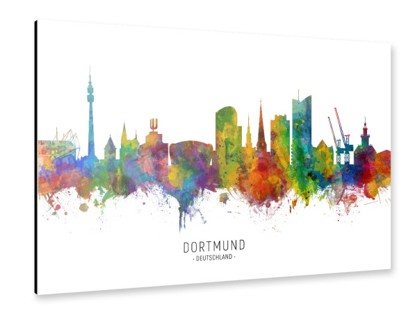 Alu-Dibond "Dortmund Germany Skyline txt" 30x20 cm artboxONE