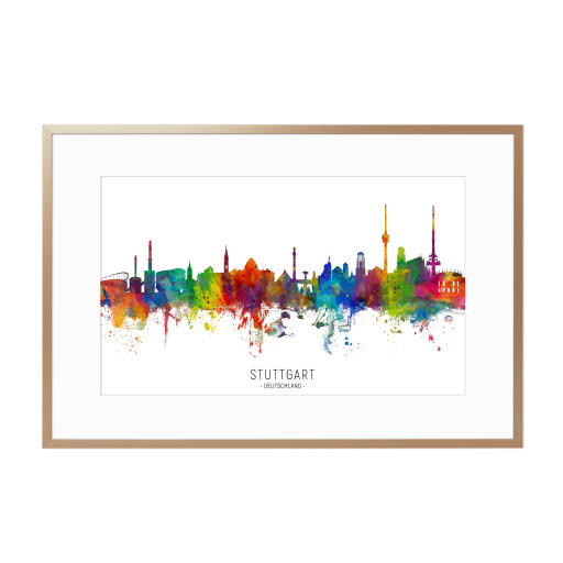 Stuttgart Germany Skyline txt