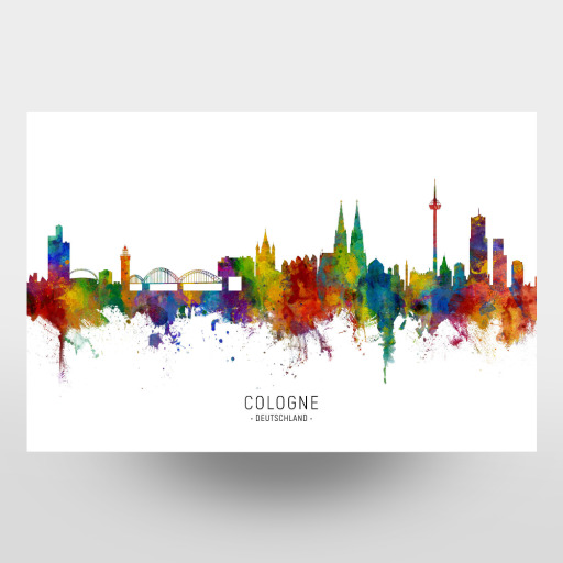 Cologne Germany Skyline txt