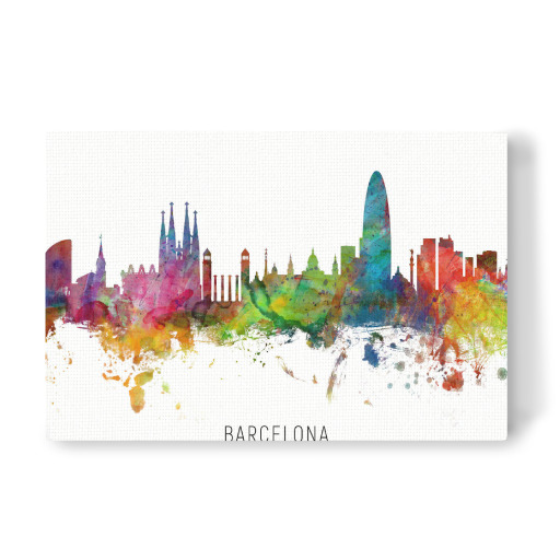 Barcelona Spain Skyline txt