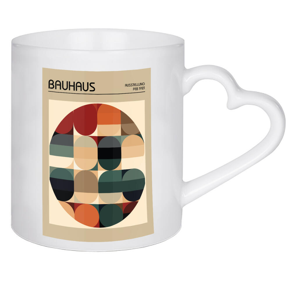 Herztasse "Bauhaus-Retro-Grafik" artboxONE - Typografie,Abstrakt,Geometrie