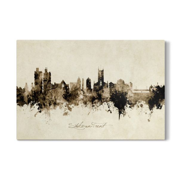 Galerie-Print "Stoke-on-Trent Skyline Sepia" 30x20 cm artboxONE